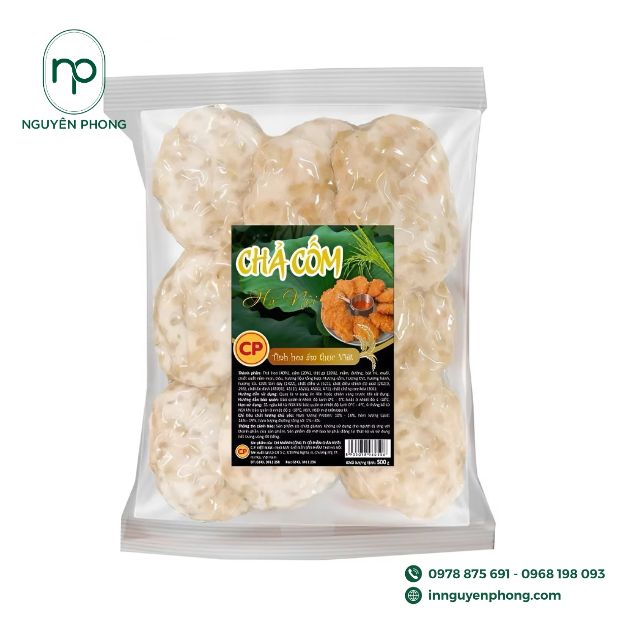 in tem nhãn chả cốm sắc nét chất lượng